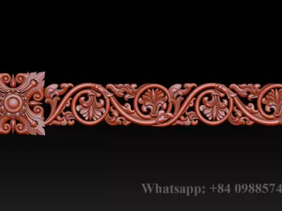  Ornament- Border-Relief- STL- CNC- Router- Decor- Carving Free 3D print model