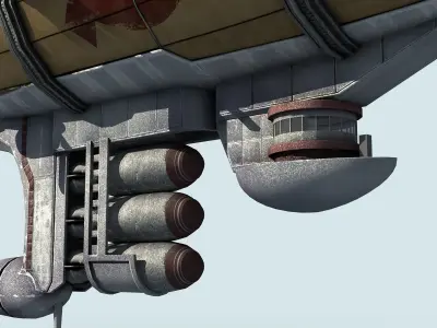 Red Alert Kirov Airship-1 Low-poly 3D model