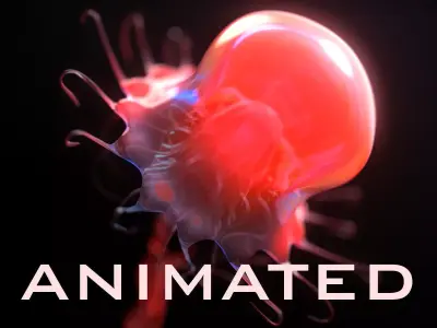 Jellyfish rigged animated 3D model