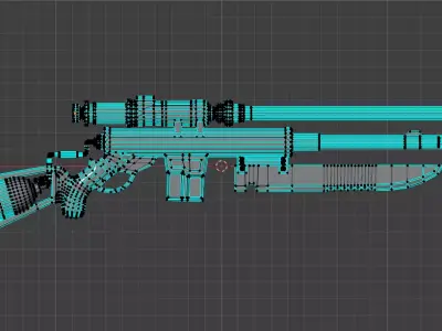 Vintage Military Rifle Realistic 3D Model Low-poly 3D model