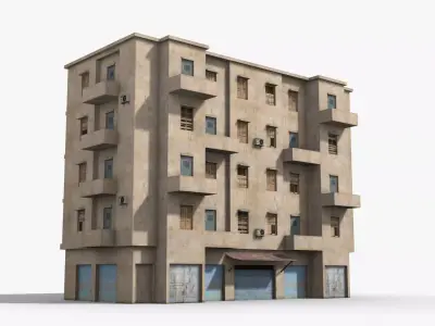 Arab Middle East Building x13 Low-poly 3D model