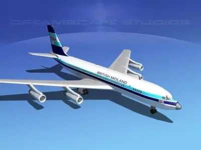 Boeing 707 British Midland 3D model