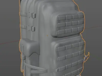 Military Backpack Tactical Camouflage PBR 3D model