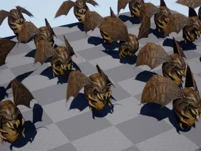 Worm Lt2 - Game Ready Low-poly 3D model Low-poly 3D model