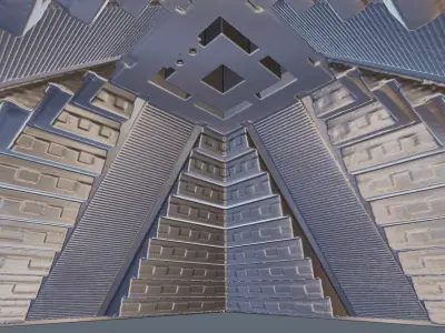 Chichen Itza Rebuilt Landscape and 3D Printable 3D model