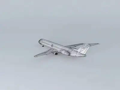 Template Fokker 100 Free 3D model