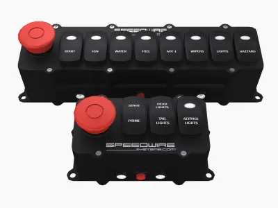 Speedwire switch panels bundle Low-poly 3D model