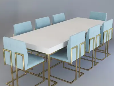 Dinning Table01 Free 3D model