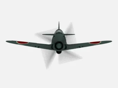 Famous aircraft J2M3 alias Jack of Japan 3D model