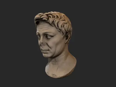 Head Sculpture Model Low-poly 3D model