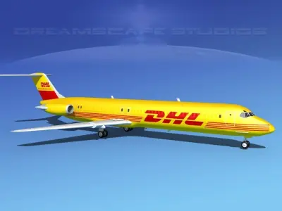 Douglas DC-9-50 DHL 3D model
