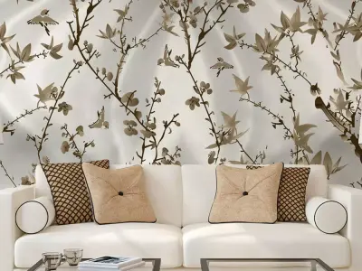 Silk Garden Aviary Wallpaper Texture  Texture