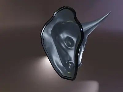 Bull shield 3D Low-poly 3D model