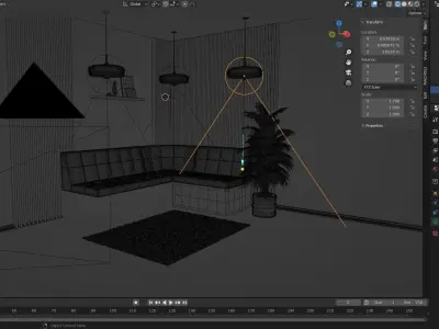 Interior corner for product commercial use - Couch Free 3D model