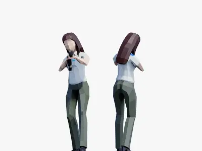 Air Force Soldiers - Animated and Rigged Low-poly 3D model