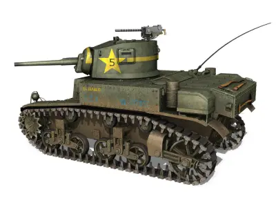 M3 Light Tank Stuart - El Diablo 3D model