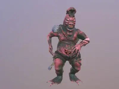 Frogbire Monster Low-poly 3D model