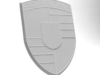 Porsche New Crests Bundle Low-poly 3D model