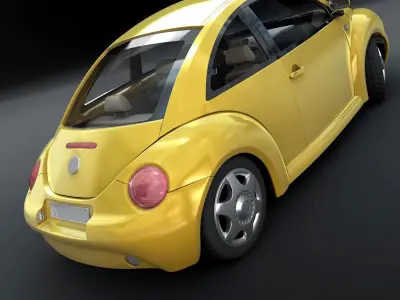 New Beetle VW with Interior 3D model