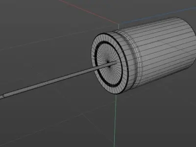 Electrolytic capacitor 3D model