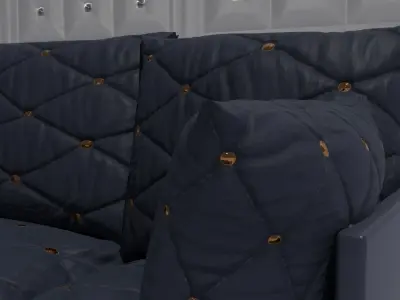 couch sofa with cushions Free 3D model