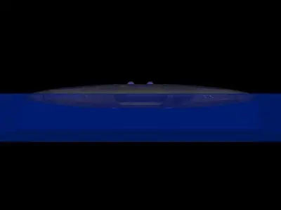Triphibious Ground Effect Submarine Vehicle - Concept 3D model