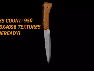 Native American knife Free low-poly 3D model