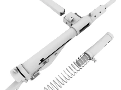 3D Sten Mark II Low-poly 3D model