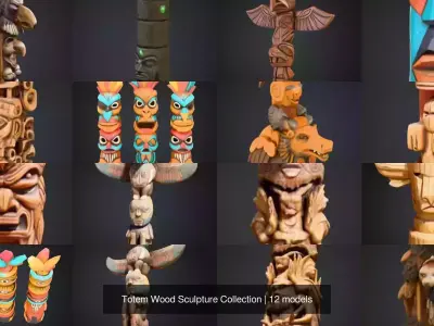 Totem Wood Sculpture Collection 