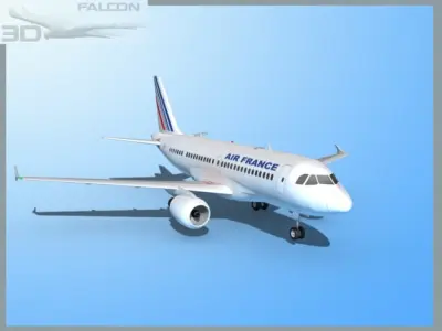 Falcon3D A319 Air France 3D model