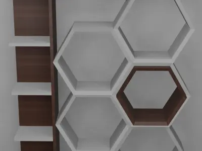 modern shelf 3D model purchase