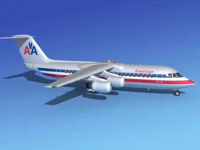BAe 146-300 American Airlines 3D model