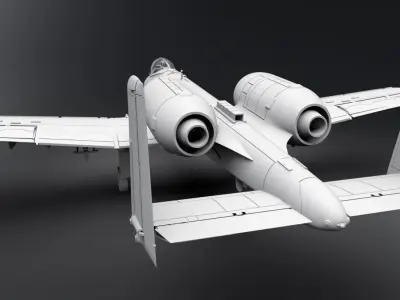 A10 Thunderbolt 2 scale model 3D print model