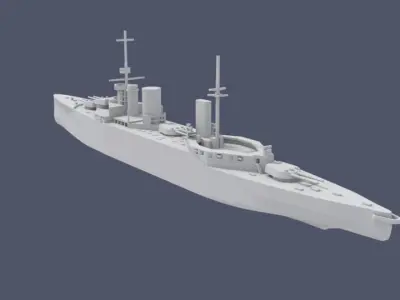 HMS Queen Mary 3D print model