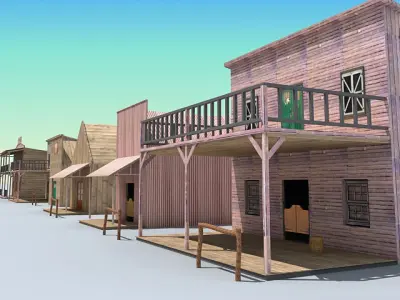 Old Western Town 3D model