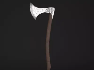 Battle Axe Cutter Free low-poly 3D model