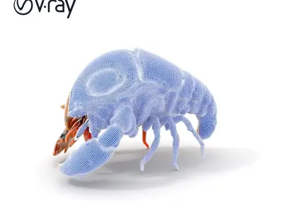 Futuristic Robotic Insect Model Pack Low-poly 3D model