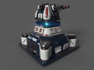 Small 50mm Cannon 3D model