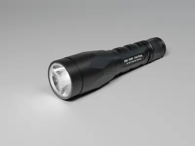 3d TACTICAL FLASHLIGHT LED 3D model