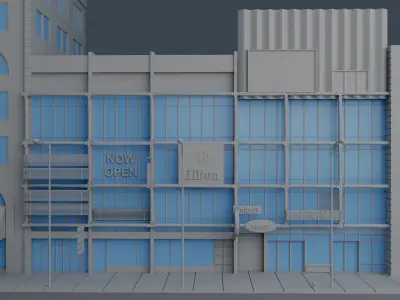 3d commercial building 3D model