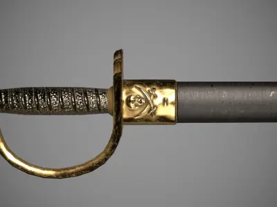 Pirates Sword Low-poly 3D model