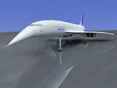 France Concorde Airliner 3D model