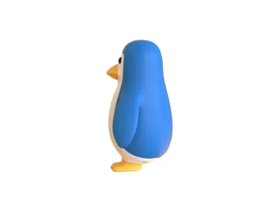 Cartoon Penguin v003  Low-poly 3D model