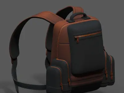 Backpack military combat soldier armor scifi Generic camp  Low-poly 3D model