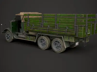 WW2 German Krupp L3H163 Truck Low-poly 3D model