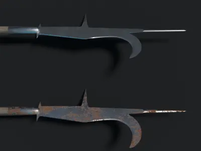 Medieval Bill Hook Low-poly 3D model
