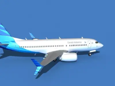 Boeing 737 MAX 7 Garuda Indonesia 3D model