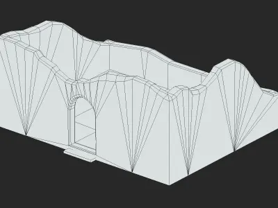 Castle Medieval Middle Ages 03 Low Poly PBR Realistic Low-poly 3D model