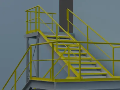 staircase 002 3D model 3D model