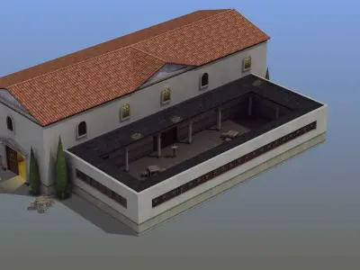 Ancient School Building 3D model
